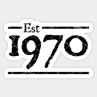 Est 1970 50th Birthday Gift Sticker